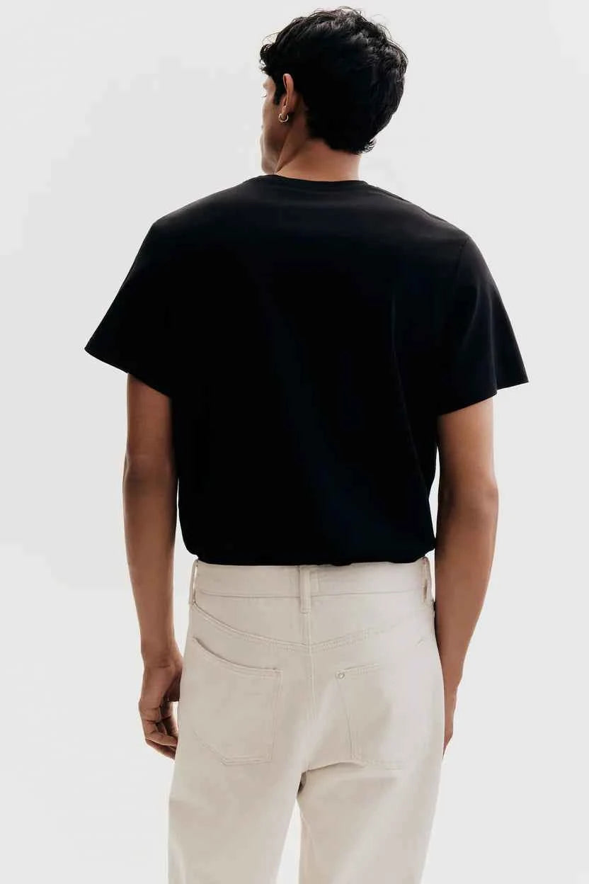 Wearcraft Classic Black Regular Fit Cotton T-Shirt