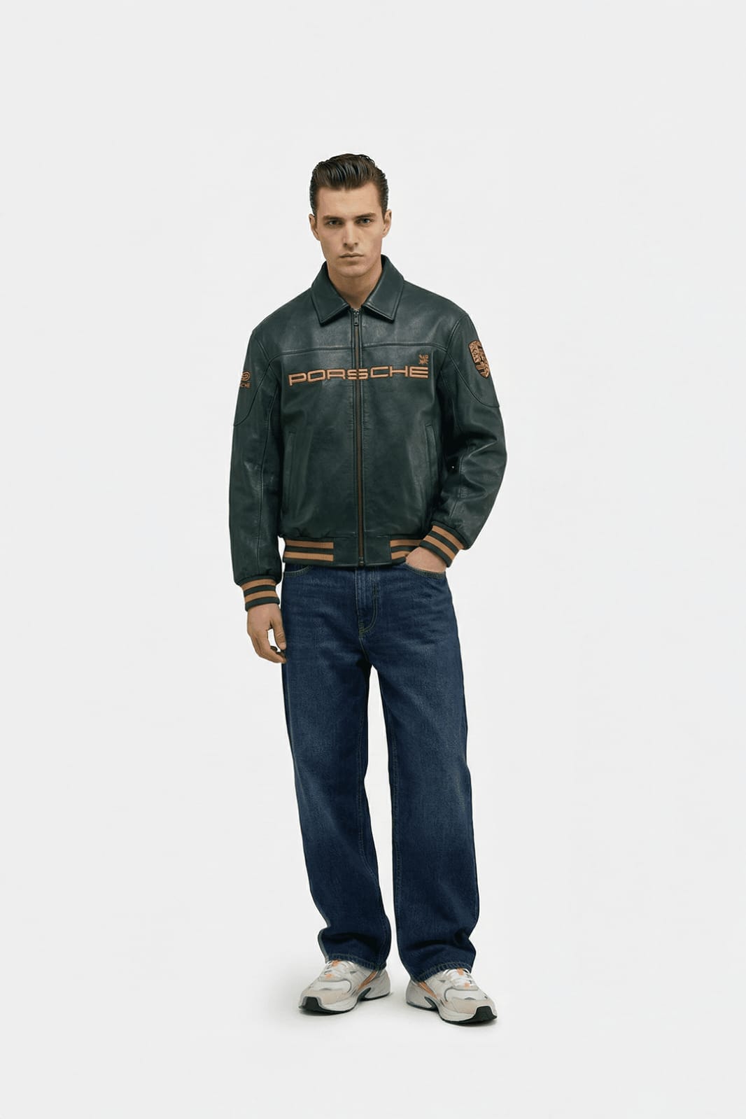Aimé Leon Dore × Porsche Racing Leather Jacket