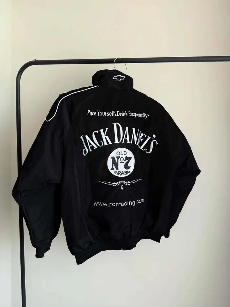 Jack Daniels Inspired Racing Jacket – Black