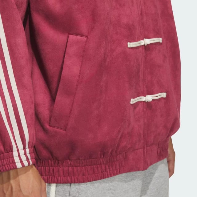 Wearcraft CNY-Inspired Streetwear Jacket – Maroon Suede Edition