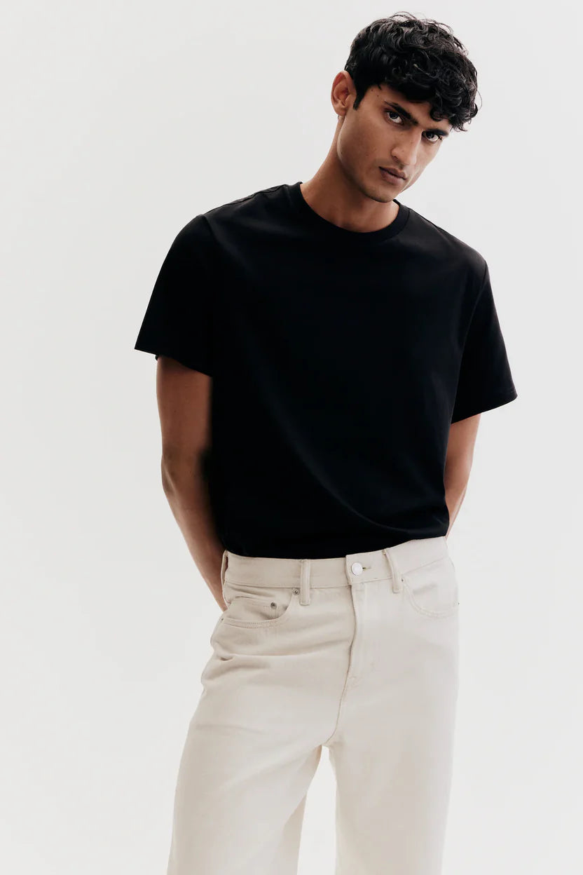 Wearcraft Classic Black Regular Fit Cotton T-Shirt