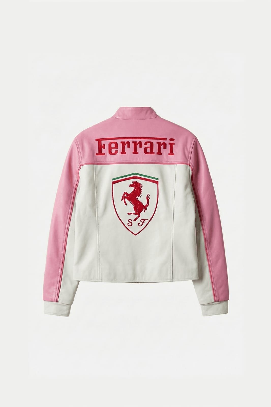 Ferrari-Inspired Pink Racing Jacket for Girls