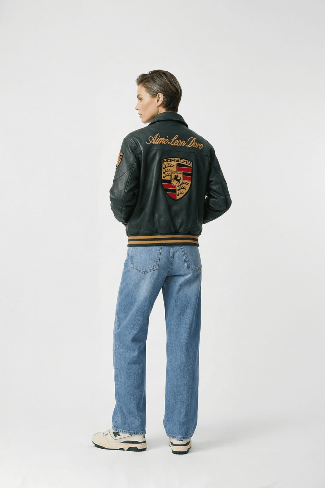 Aimé Leon Dore × Porsche Racing Leather Jacket
