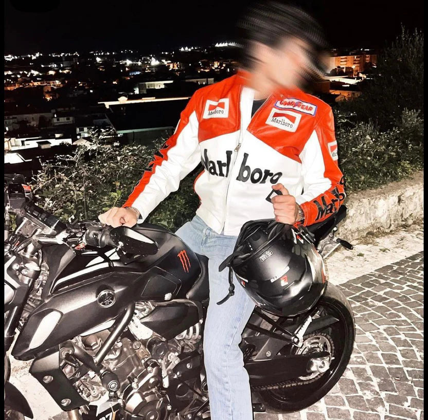 Marlboro Racing Jacket – Vintage F1 Motorsport Leather Jacket