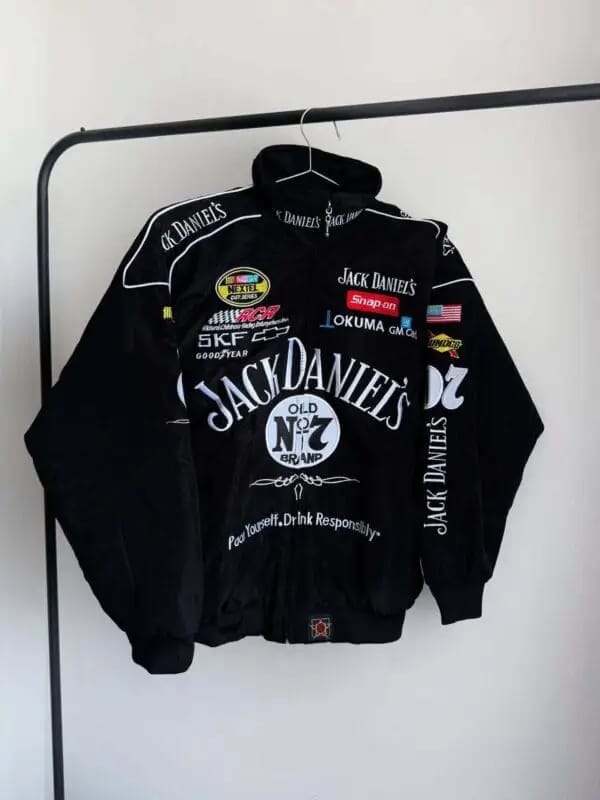 Jack Daniels Inspired Racing Jacket – Black