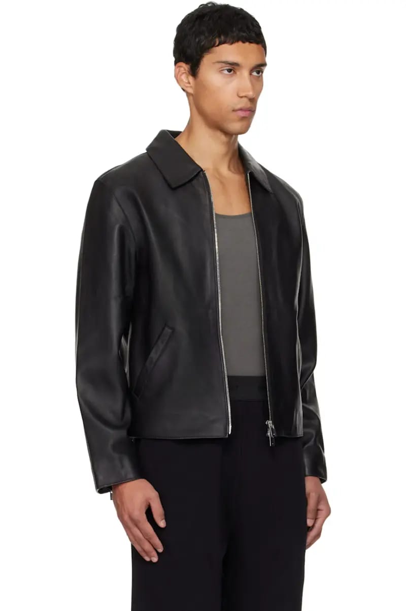 Wearcraft Black Boxy Leather Jacket – Streetwear Essential