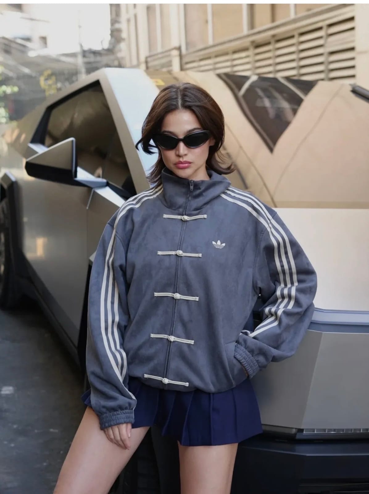 Wearcraft Striped Button Chinese Jacket – Modern Harajuku Fusion (Grey)
