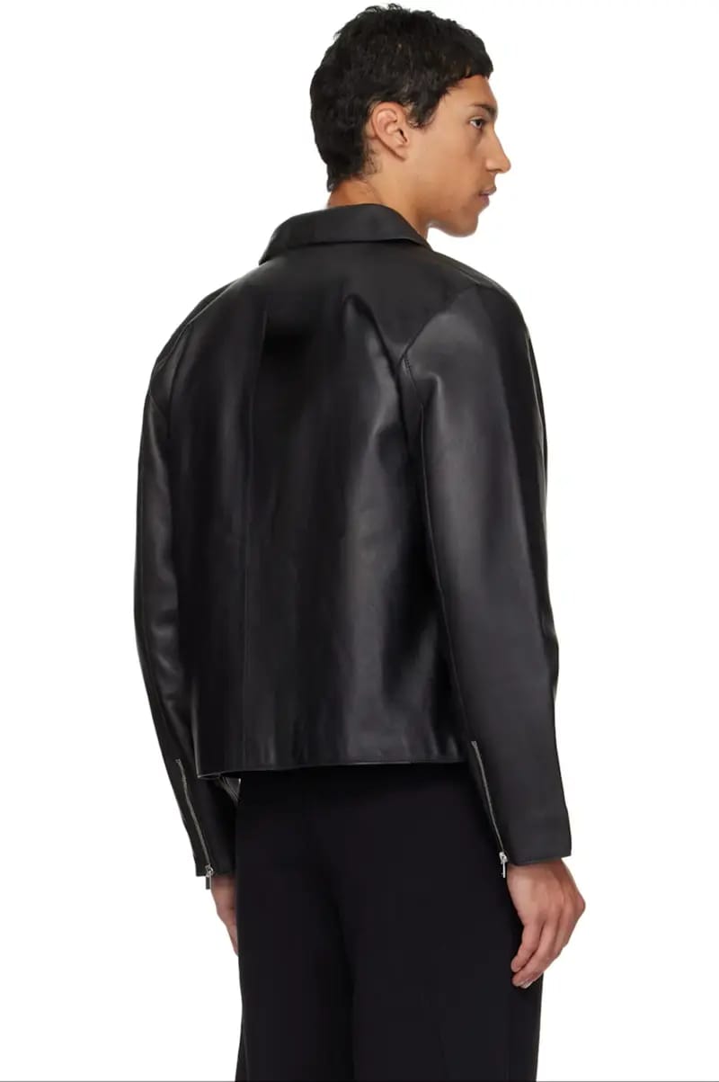 Wearcraft Black Boxy Leather Jacket – Streetwear Essential