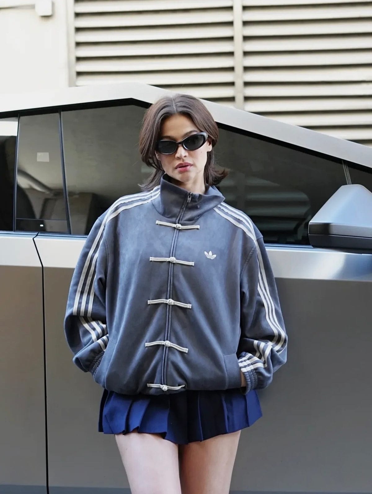 Wearcraft Striped Button Chinese Jacket – Modern Harajuku Fusion (Grey)