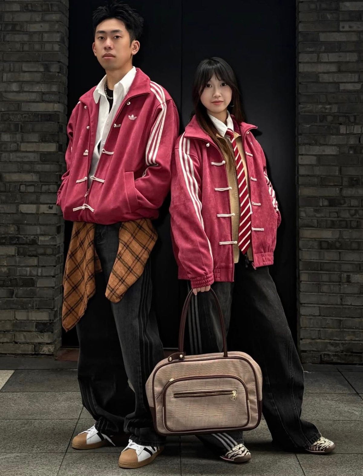 Wearcraft CNY-Inspired Streetwear Jacket – Maroon Suede Edition
