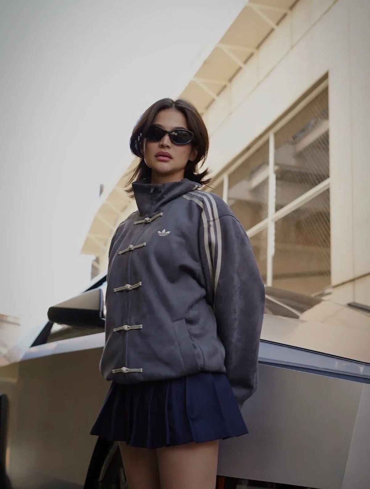 Wearcraft Striped Button Chinese Jacket – Modern Harajuku Fusion (Grey)