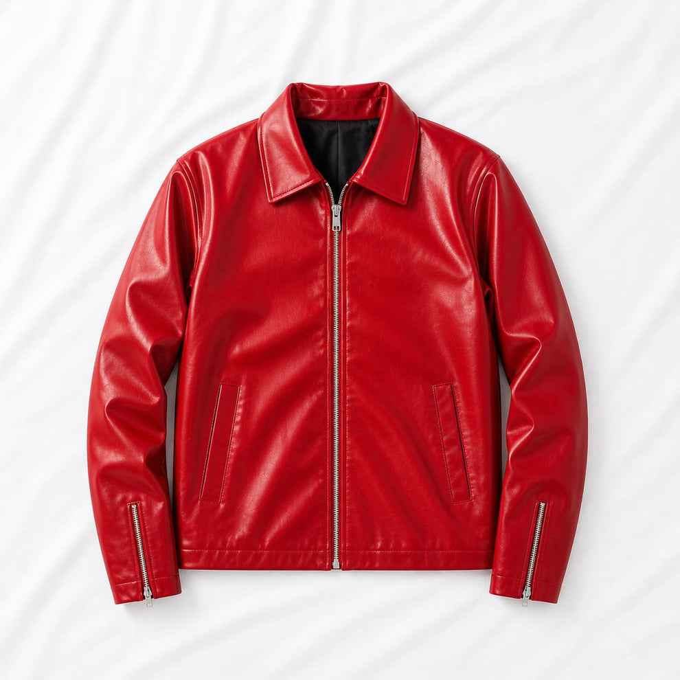 WEARCRAFTS Rebel Boxy Cropped Leather Jacket