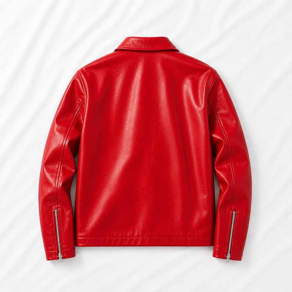 WEARCRAFTS Rebel Boxy Cropped Leather Jacket