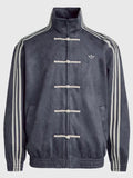 Wearcraft Striped Button Chinese Jacket – Modern Harajuku Fusion (Grey)