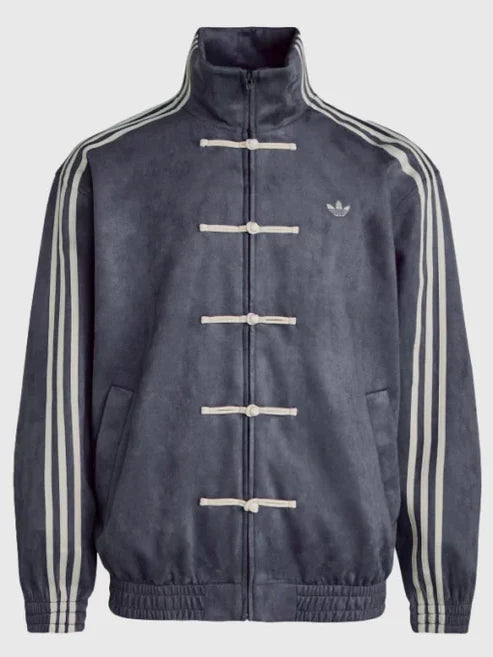 Wearcraft Striped Button Chinese Jacket – Modern Harajuku Fusion (Grey)